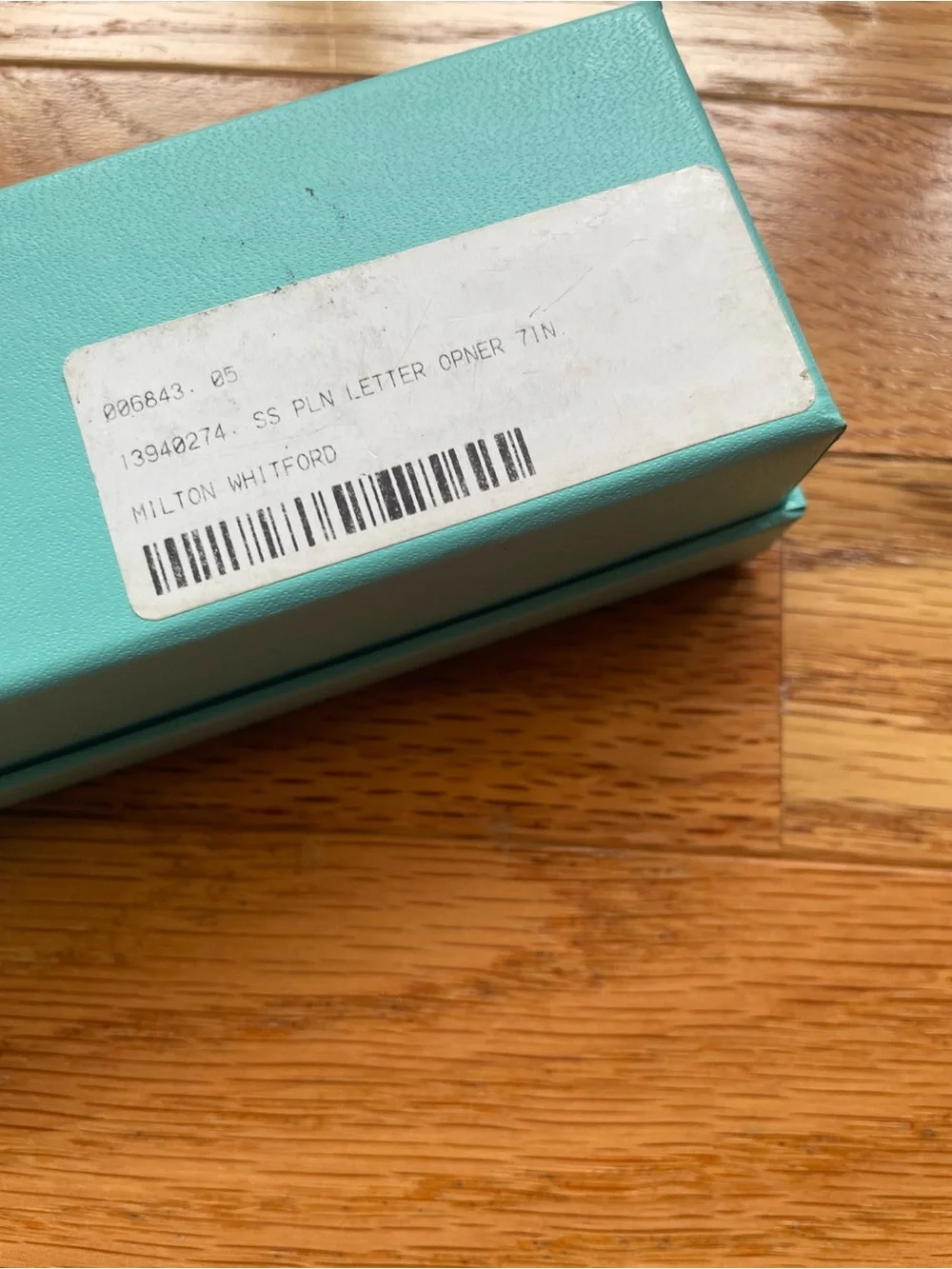 Tiffany & Co. Sterling Silver Letter Opener Original Packaging